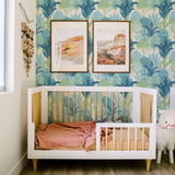 Ari Teal Desert Oasis Wallpaper with Eclectic Botanical Pattern, Raised Ink - A-Street Prints 2969-26045