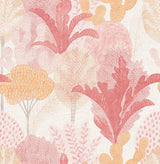 Ari Pink Desert Oasis Wallpaper with Eclectic Botanical Pattern - A-Street Prints 2969-26046