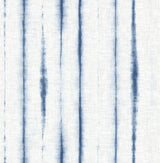 Orleans Blue Shibori Faux Linen Wallpaper with Bohemian Abstract Fabric & Woven Texture - A-Street Prints 2969-26049