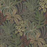 Sumner Black Woodland Botanical Wallpaper with Bohemian Botanical Motif - A-Street Prints 2970-13902