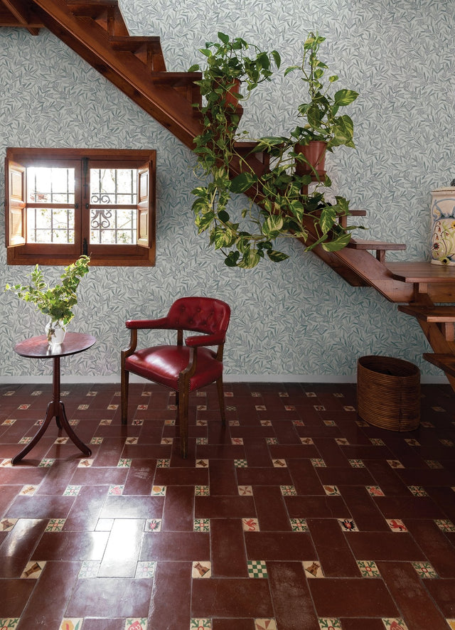 Zulma Grey Decorative Botanical Wallpaper with Raised Ink Farmhouse Style - A-Street Prints 2970-26102SAM