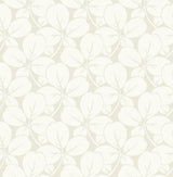 Robert Off-White Clover Wallpaper with Metallic Botanical Motif - A-Street Prints 2970-26105