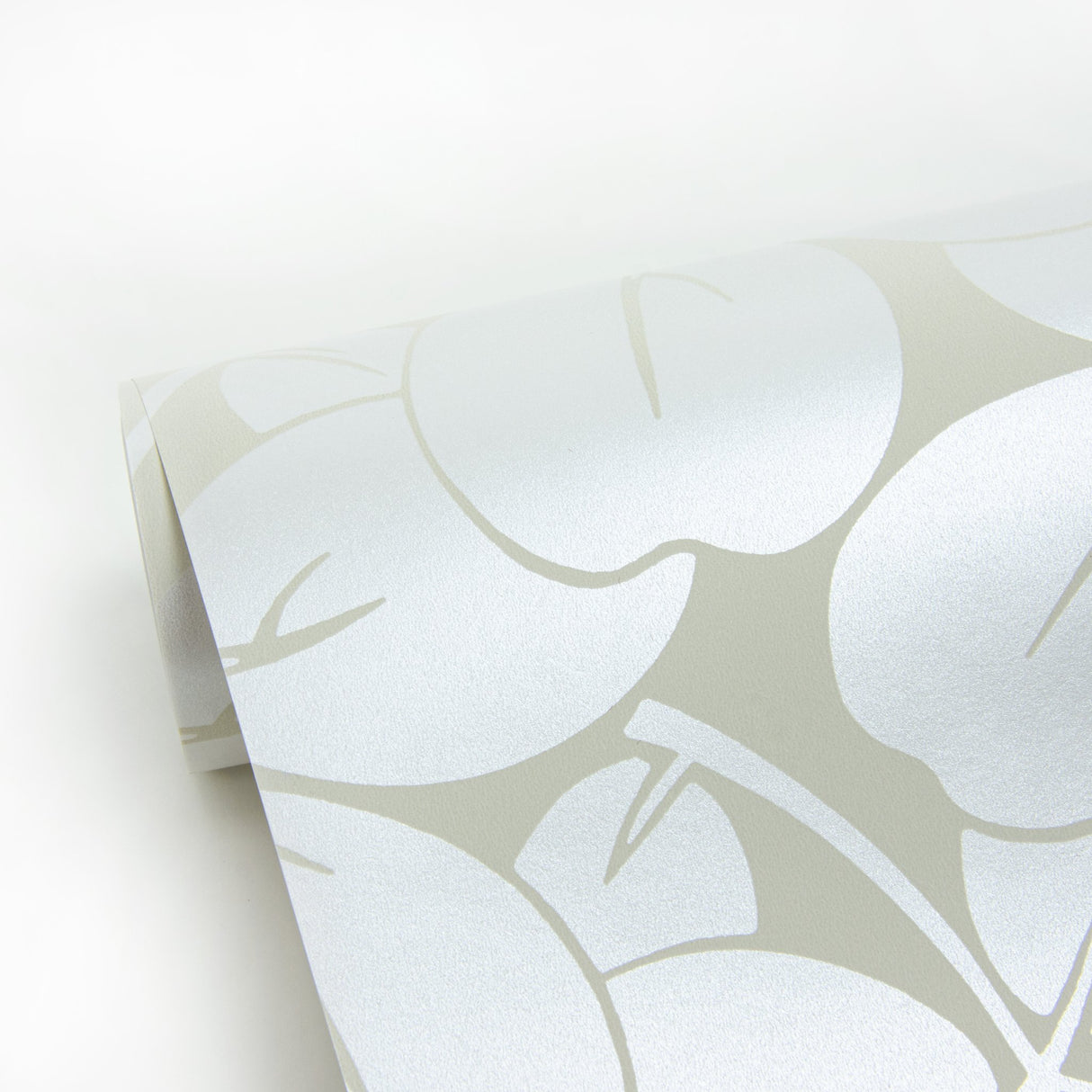 Robert Off-White Clover Wallpaper with Metallic Botanical Motif - A-Street Prints 2970-26105