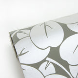 Robert Grey Clover Wallpaper with Metallic Botanical Clover Motif - A-Street Prints 2970-26106