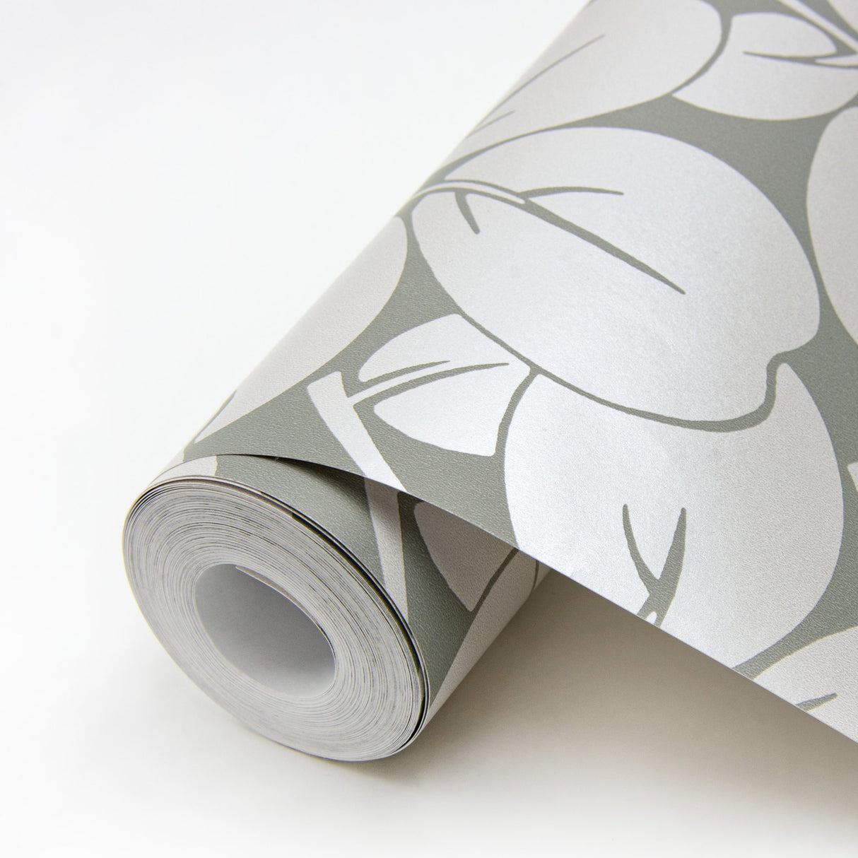Robert Grey Clover Wallpaper with Metallic Botanical Clover Motif - A-Street Prints 2970-26106