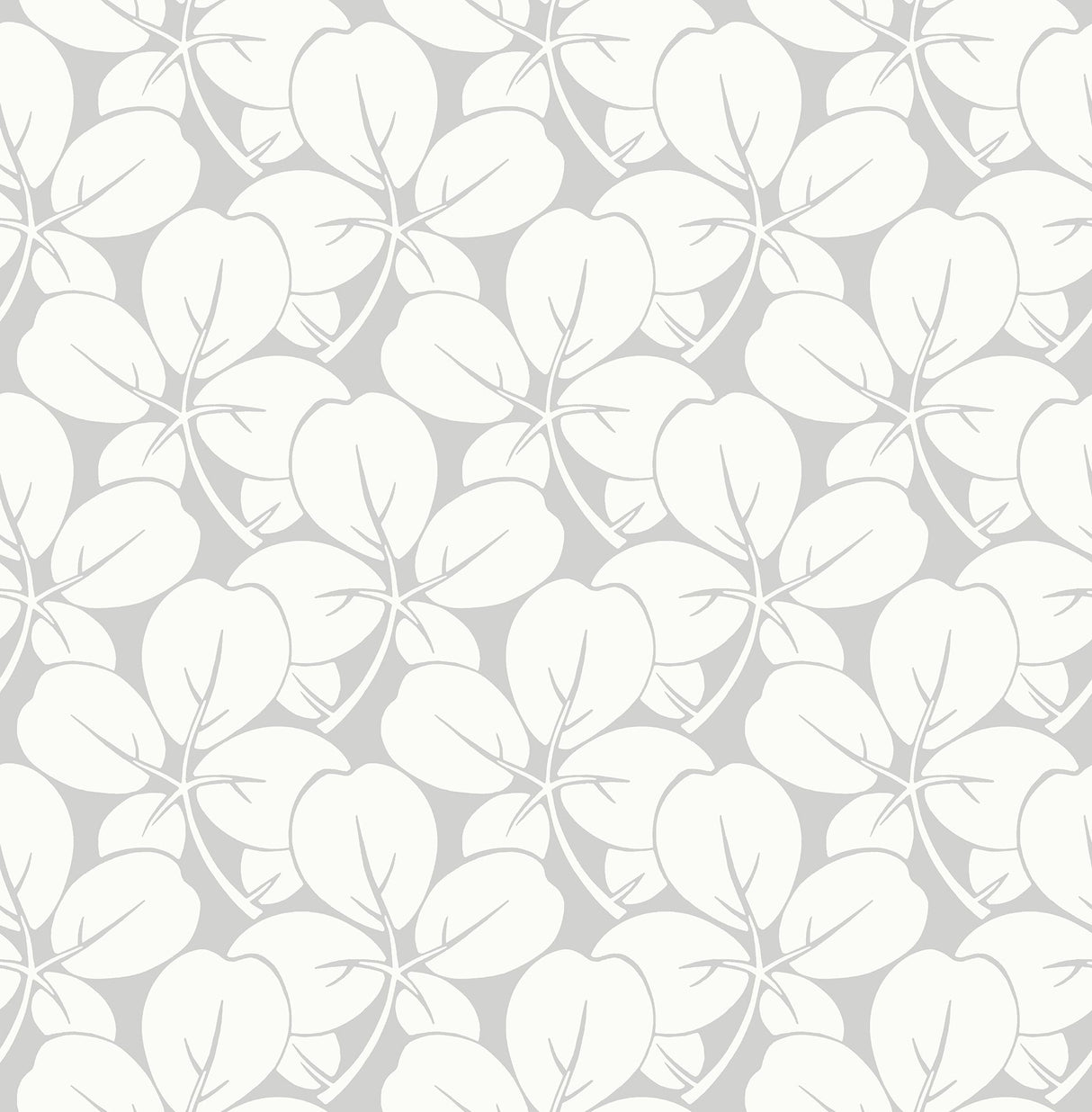 Robert Light Grey Clover Wallpaper with Eclectic Botanical Clover Pattern - A-Street Prints 2970-26107