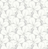 Robert Light Grey Clover Wallpaper with Eclectic Botanical Clover Pattern - A-Street Prints 2970-26107