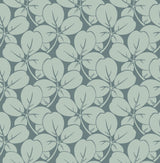 Robert Aqua Clover Botanical Non Woven Wallpaper - A-Street Prints 2970-26108