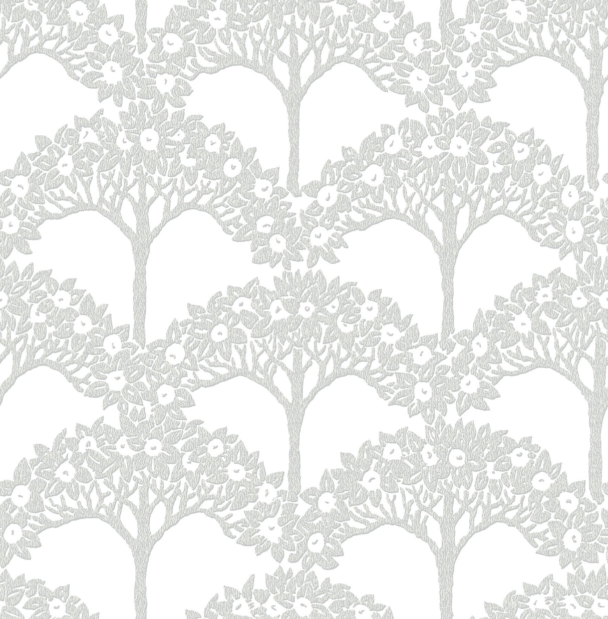 Dawson Light Grey Magnolia Tree Wallpaper with Raised Ink Botanical Trees Motif - A-Street Prints 2970-26110