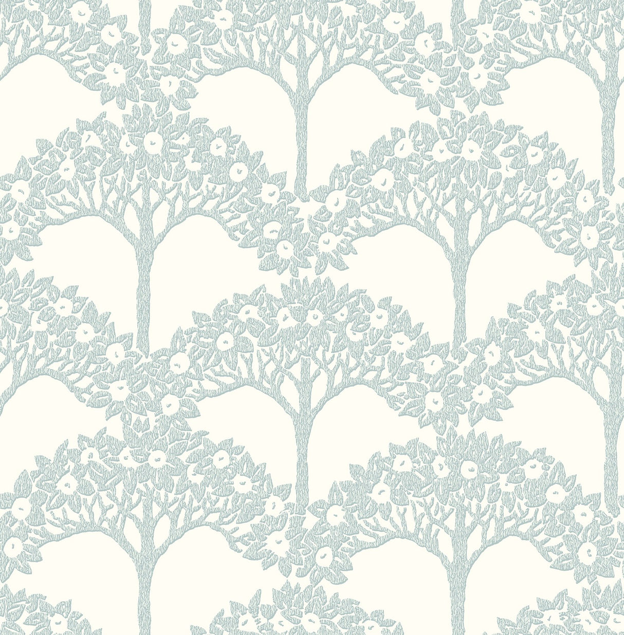Dawson Turquoise Magnolia Tree Wallpaper with Modern Botanical Trees Pattern - A-Street Prints 2970-26111