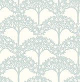 Dawson Turquoise Magnolia Tree Wallpaper with Modern Botanical Trees Pattern - A-Street Prints 2970-26111