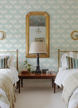 Dawson Turquoise Magnolia Tree Wallpaper with Modern Botanical Trees Pattern - A-Street Prints 2970-26111