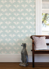 Dawson Turquoise Magnolia Tree Wallpaper with Modern Botanical Trees Pattern - A-Street Prints 2970-26111