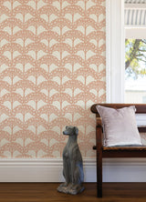 Dawson Rust Magnolia Tree Wallpaper with Raised Ink Botanical Trees Pattern, Modern Style - Brewster 2970-26112