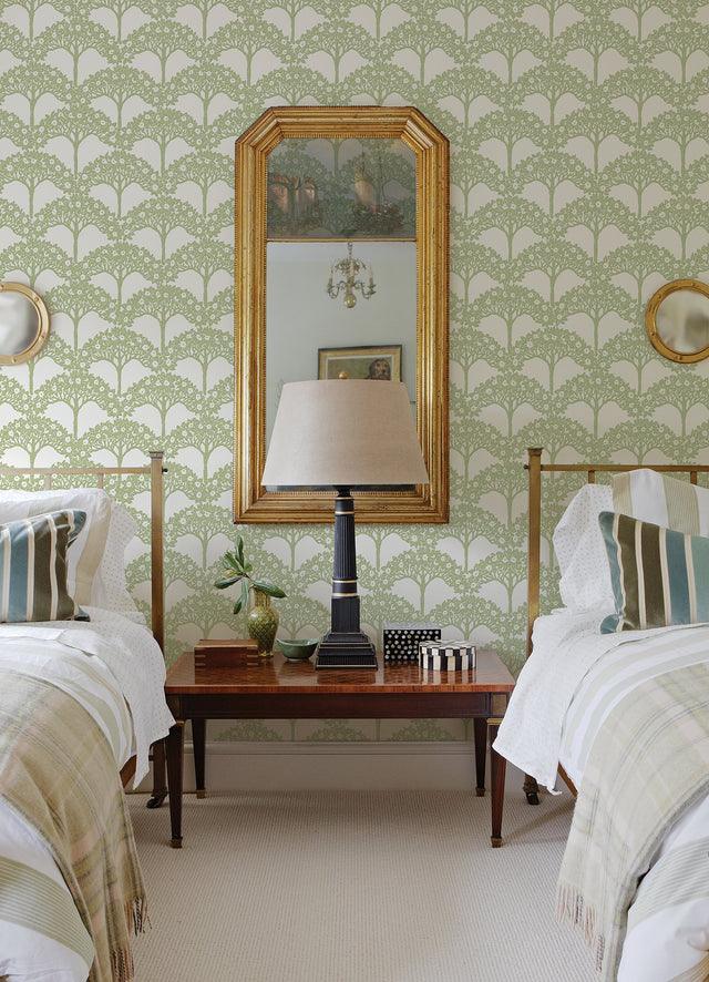 Dawson Green Magnolia Tree Wallpaper with Modern Botanical Trees Pattern - A-Street Prints 2970-26114