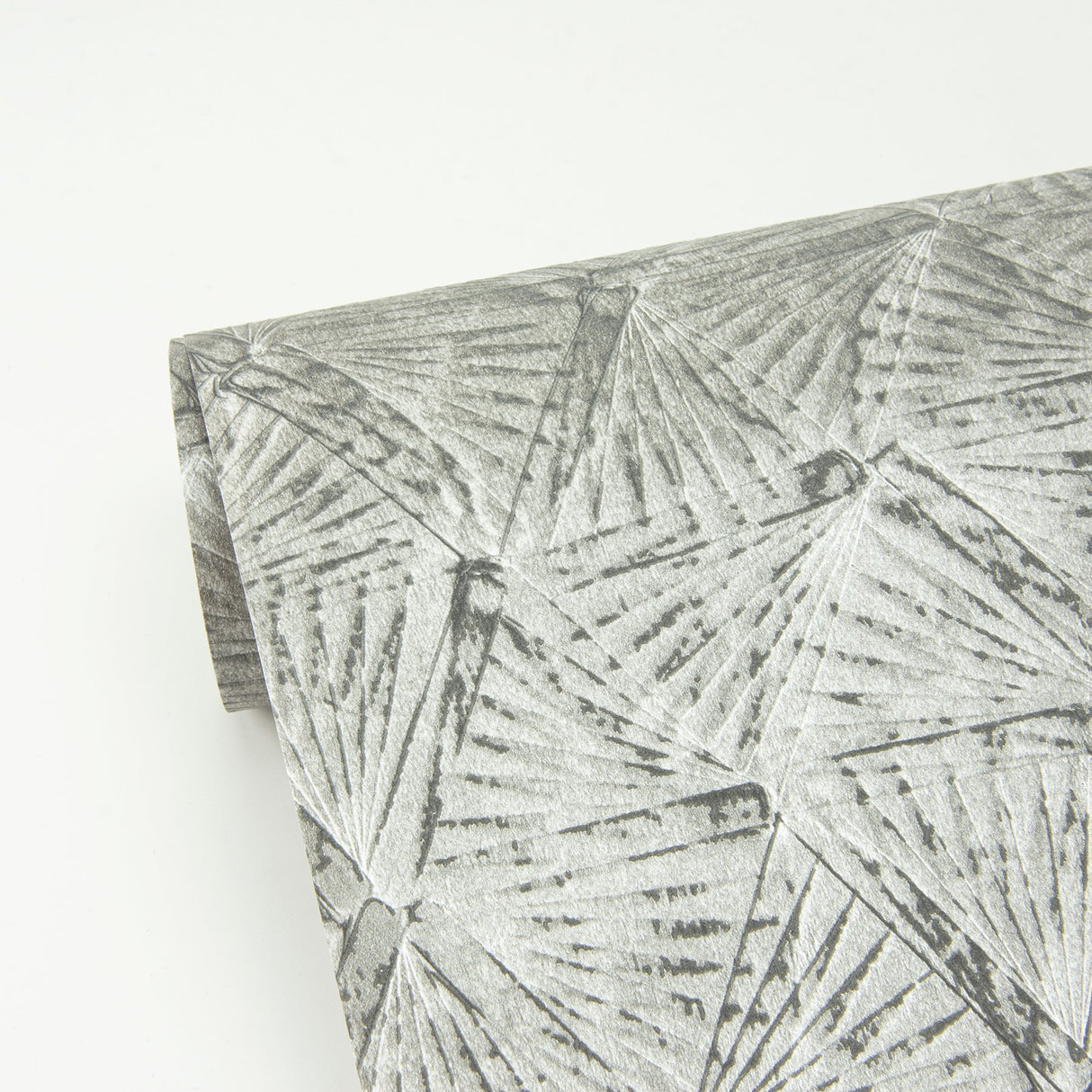 Wright Pewter Textured Triangle Wallpaper with Industrial Geometric Pattern - A-Street Prints 2970-26115