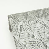 Wright Pewter Textured Triangle Wallpaper with Industrial Geometric Pattern - A-Street Prints 2970-26115
