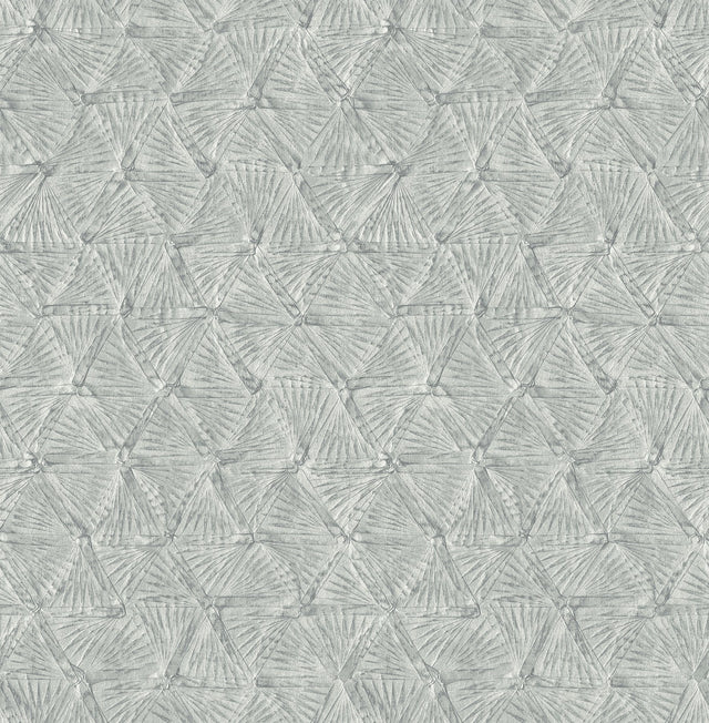 Wright Slate Textured Triangle Wallpaper with Industrial Geometric Metallic Raised-Ink Finish - A-Street Prints 2970-26116