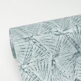 Wright Slate Textured Triangle Wallpaper with Industrial Geometric Metallic Raised-Ink Finish - A-Street Prints 2970-26116