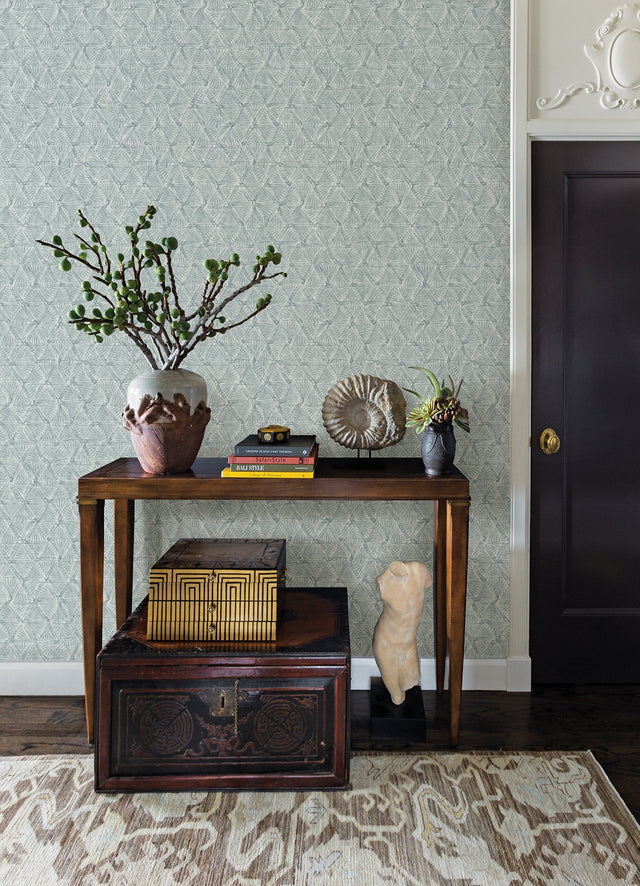 Wright Slate Textured Triangle Wallpaper with Industrial Geometric Metallic Raised-Ink Finish - A-Street Prints 2970-26116
