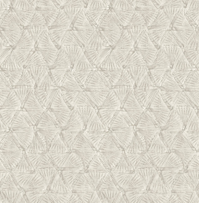 Wright Platinum Textured Triangle Wallpaper with Industrial Geometric Motif - A-Street Prints 2970-26117