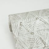 Wright Platinum Textured Triangle Wallpaper with Industrial Geometric Motif - A-Street Prints 2970-26117