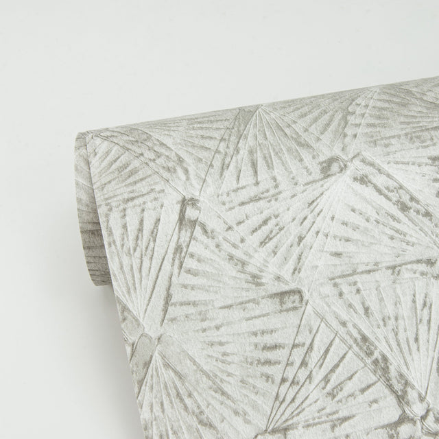 Wright Platinum Textured Triangle Wallpaper with Industrial Geometric Motif - A-Street Prints 2970-26117