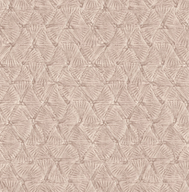 Wright Rose Gold Textured Triangle Wallpaper with Industrial Geometric Pattern - A-Street Prints 2970-26118