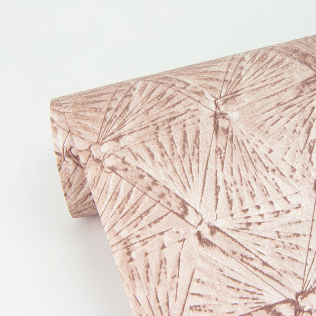 Wright Rose Gold Textured Triangle Wallpaper with Industrial Geometric Pattern - A-Street Prints 2970-26118