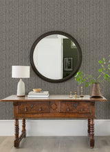 Mackintosh Charcoal Textural Wallpaper with Abstract Raised Ink Pattern - A-Street Prints 2970-26126