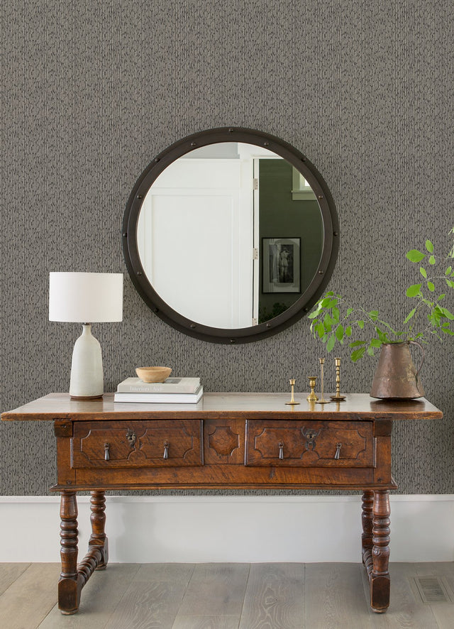 Mackintosh Charcoal Textural Wallpaper with Abstract Raised Ink Pattern - A-Street Prints 2970-26126