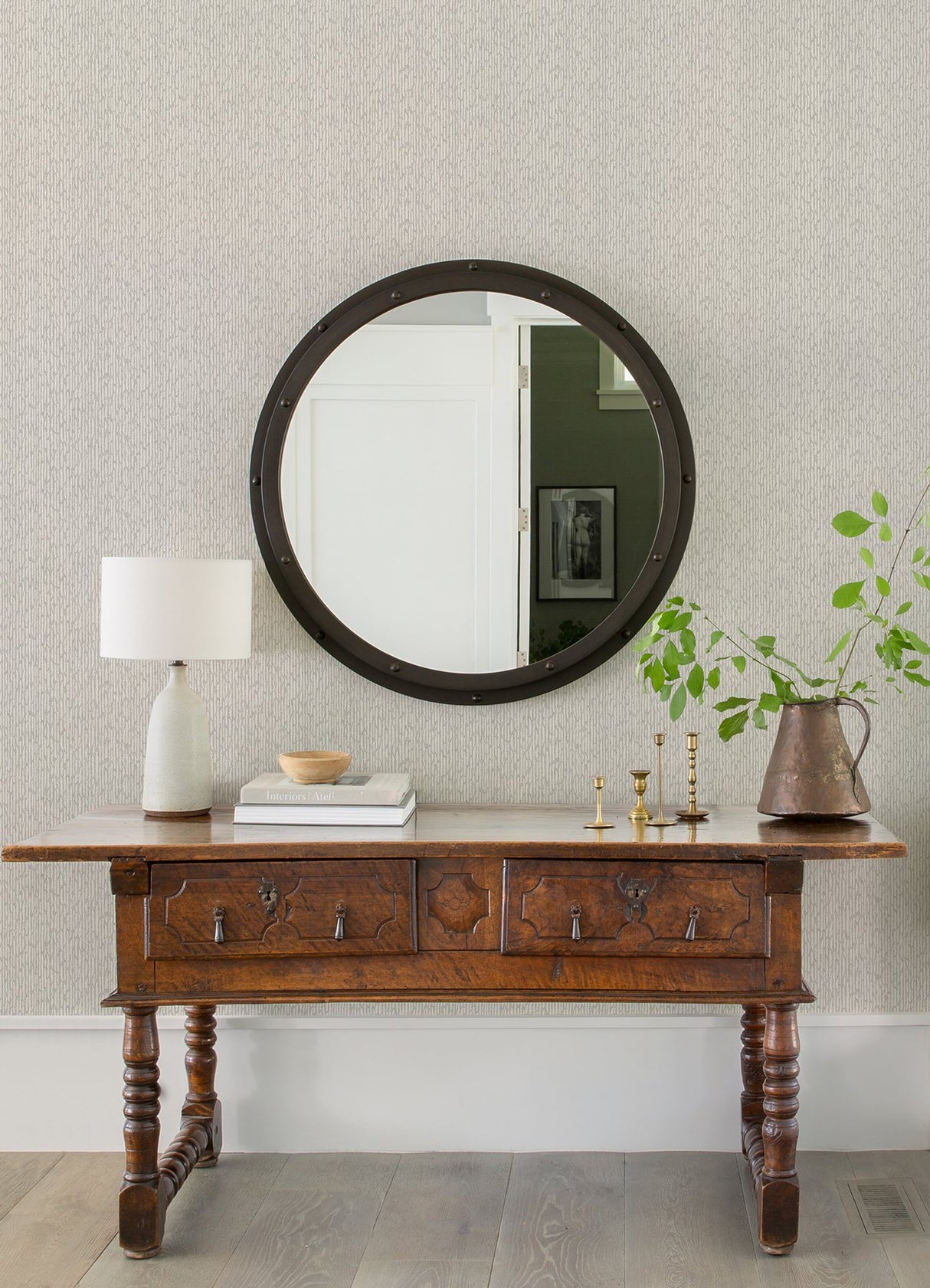 Mackintosh Light Grey Textural Wallpaper with Abstract Raised Ink Pattern - A-Street Prints 2970-26131