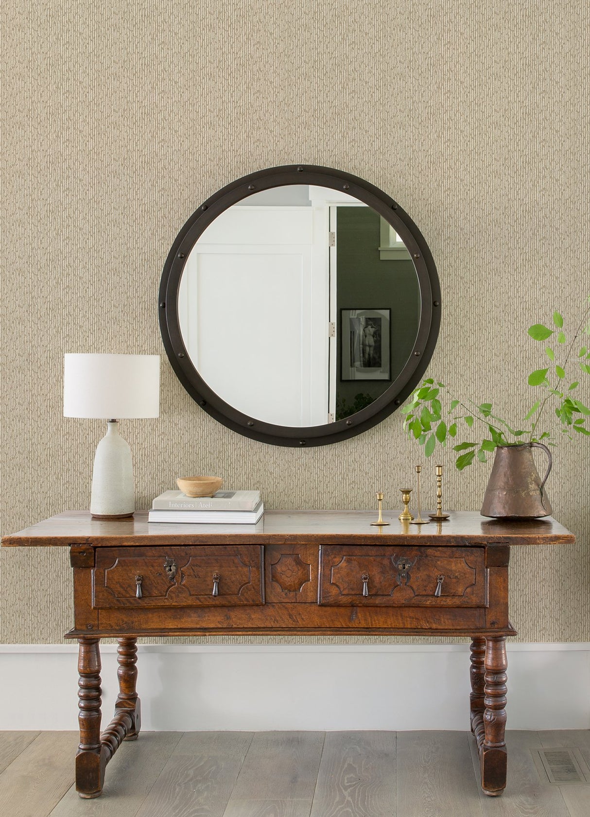 Mackintosh Light Brown Textural Wallpaper with Abstract Raised Ink  A?Street Prints 2970-26132