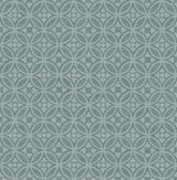 Larsson Teal Ogee Wallpaper with Geometric Floral Motif, Raised Ink Texture - A-Street Prints 2970-26133