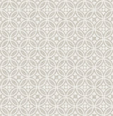 Larsson Grey Ogee Wallpaper with Geometric Floral Ring Motif - A-Street Prints 2970-26135