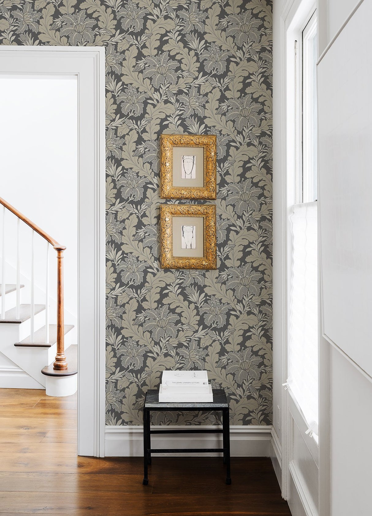 Butterfield Grey Floral Wallpaper with Botanical Feature Wall Pattern - A-Street Prints 2970-26143