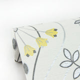 Dard Grey Tulip Ogee Wallpaper with Retro Botanical Floral Pattern - A-Street Prints 2970-26147