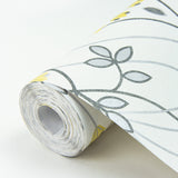 Dard Grey Tulip Ogee Wallpaper with Retro Botanical Floral Pattern - A-Street Prints 2970-26147