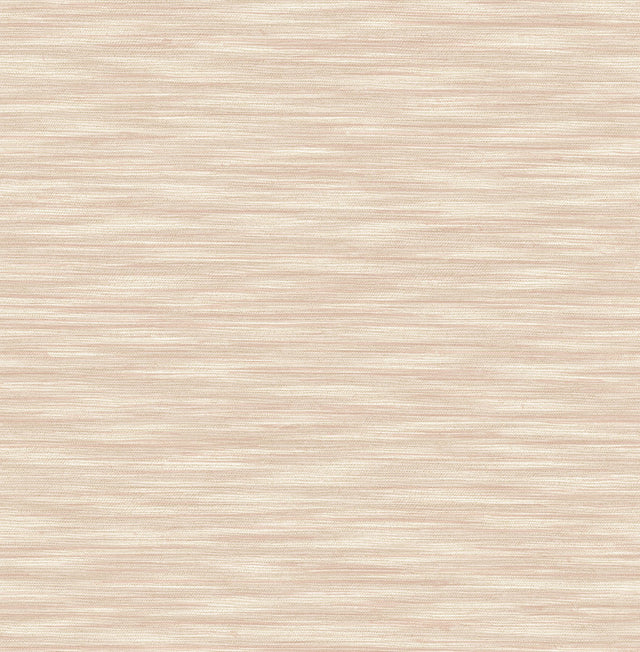 Benson Coral Variegated Stripe Wallpaper with Fabric Texture - A-Street Prints 2970-26159