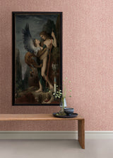 Ashbee Burgundy Tweed Wallpaper with Distressed Chevron Faux Fabric Texture - Brewster 2970-26165