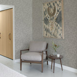 Lei Silver Etched Leaves Wallpaper with Botanical Raised Ink Texture - A-Street Prints 2971-86152