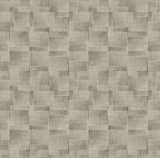 Ting Coffee Abstract Woven Wallpaper with Modern Geometric Texture - A-Street Prints 2971-86157