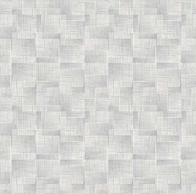 Ting Grey Abstract Woven Wallpaper with Modern Geometric Mesh Texture - A-Street Prints 2971-86158