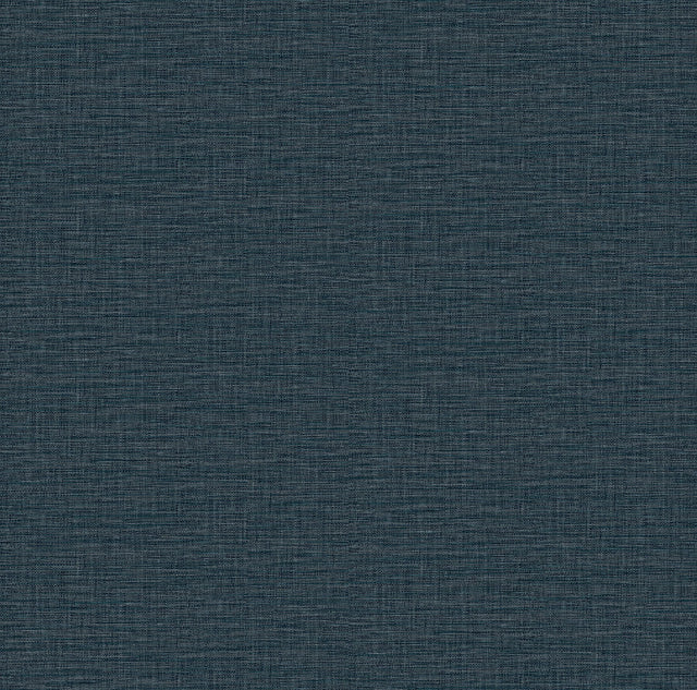 Lela Navy Faux Linen Wallpaper with Raised Ink Texture - A-Street Prints 2971-86181