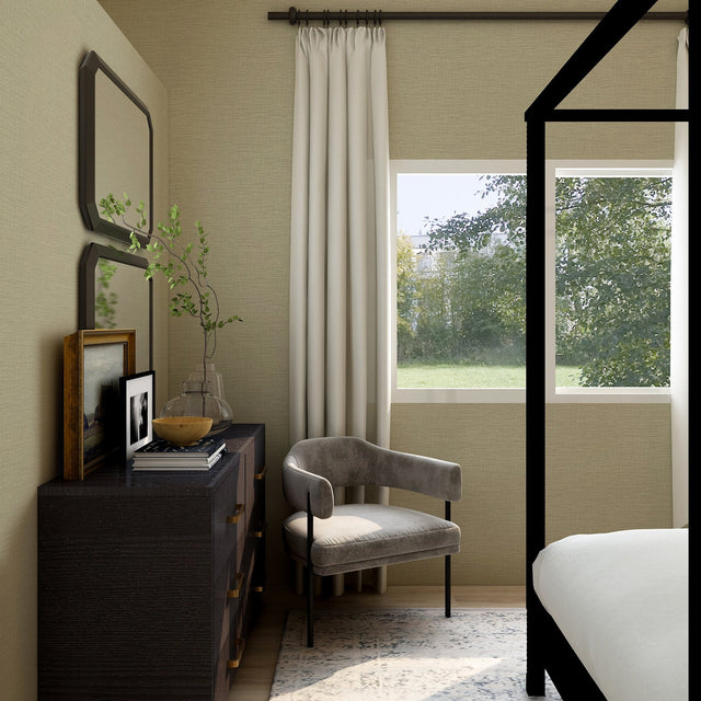 Lela Neutral Faux Linen Wallpaper with Raised Ink Texture - A-Street Prints 2971-86184