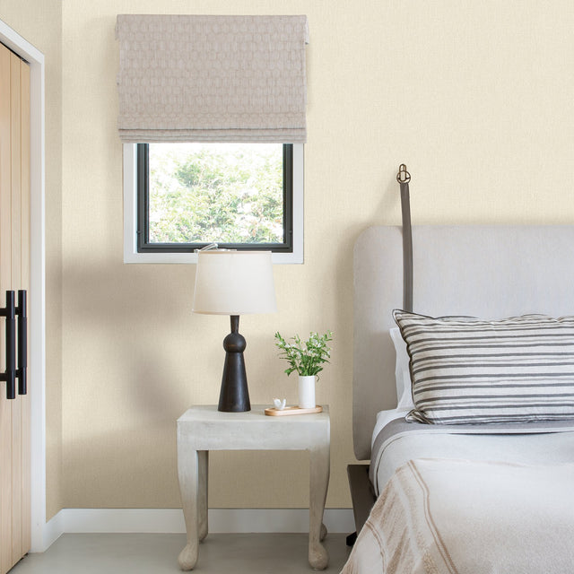 Sydney Taupe Faux Linen Wallpaper with Textured Fabric Look - A-Street Prints 2971-86304
