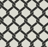 Payton Black Hexagon Trellis Wallpaper with Raised Ink Textured Geometric - A-Street Prints 2971-86310