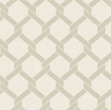 Payton Beige Hexagon Trellis Textured Wallpaper with Raised Ink - A-Street Prints 2971-86311