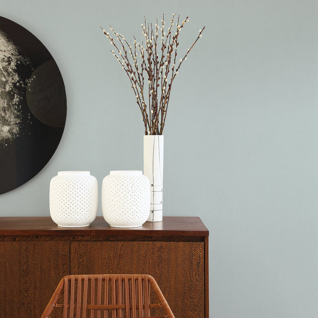 Meade Light Blue Fine Weave Wallpaper with Textured Fabric Weave - A-Street Prints 2971-86314