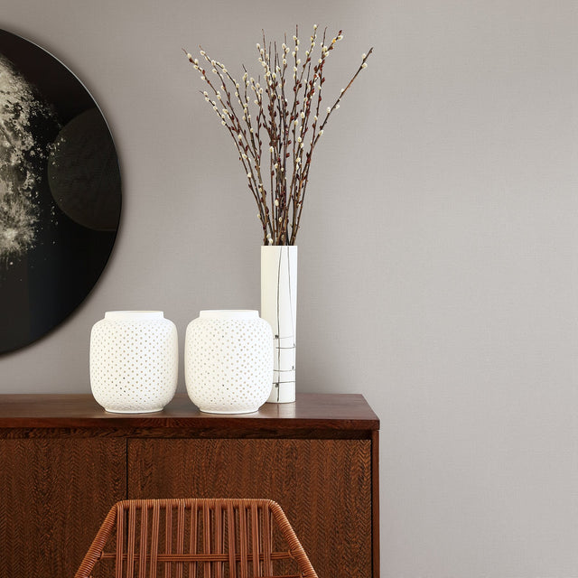 Meade Grey Fine Weave Wallpaper with Fabric & Woven Textures, Farmhouse Style - A-Street Prints 2971-86319